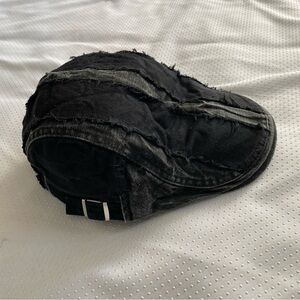 VoBoom Hat Mens‎ One Size Black Distressed Look Stains Inside